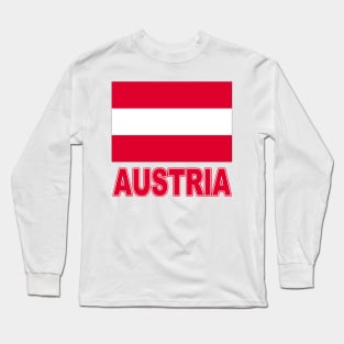 The Pride of Austria - Austrian Flag Design Long Sleeve T-Shirt